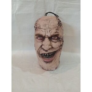Horror Severed Head Prop Stitched Zombie Latex Halloween Haunted House Decor